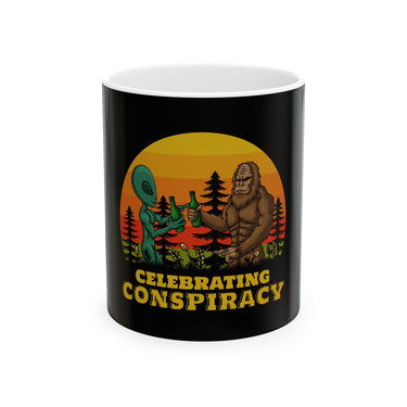 Funny Bigfoot Sasquatch Alien Conspiracy Ceramic Coffee Mug-0